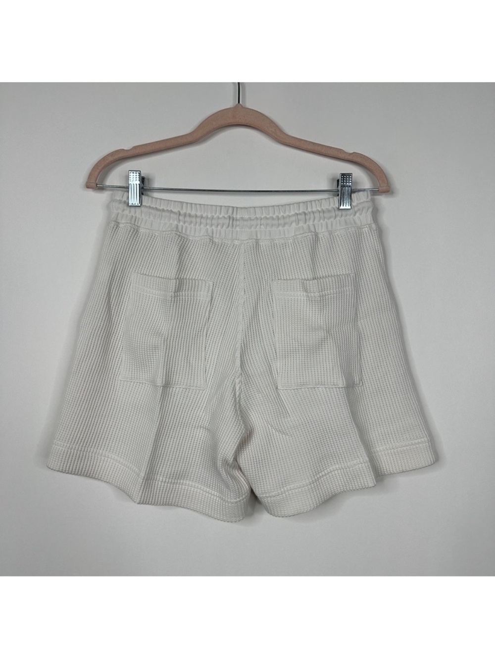 AYR The Waffle Cone Short in Seashell Pima Cotton High Rise L - Picture 4 of 5
